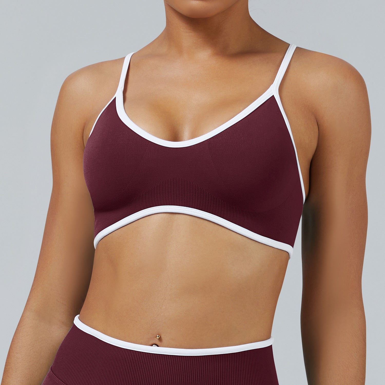 Sensein Seamless Contrast Color Sports Bra